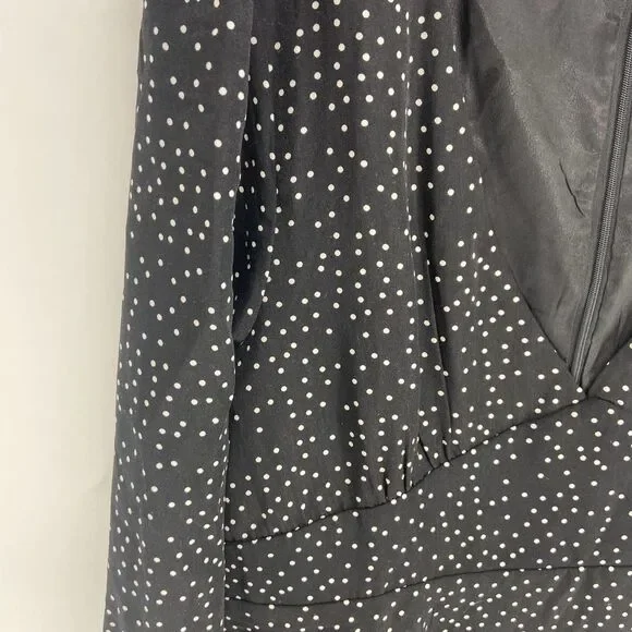 Showpo. Worlds Away Black White Polka Dot Ruffle Mini Dress NWT Womens 16 - Picture 2 of 8